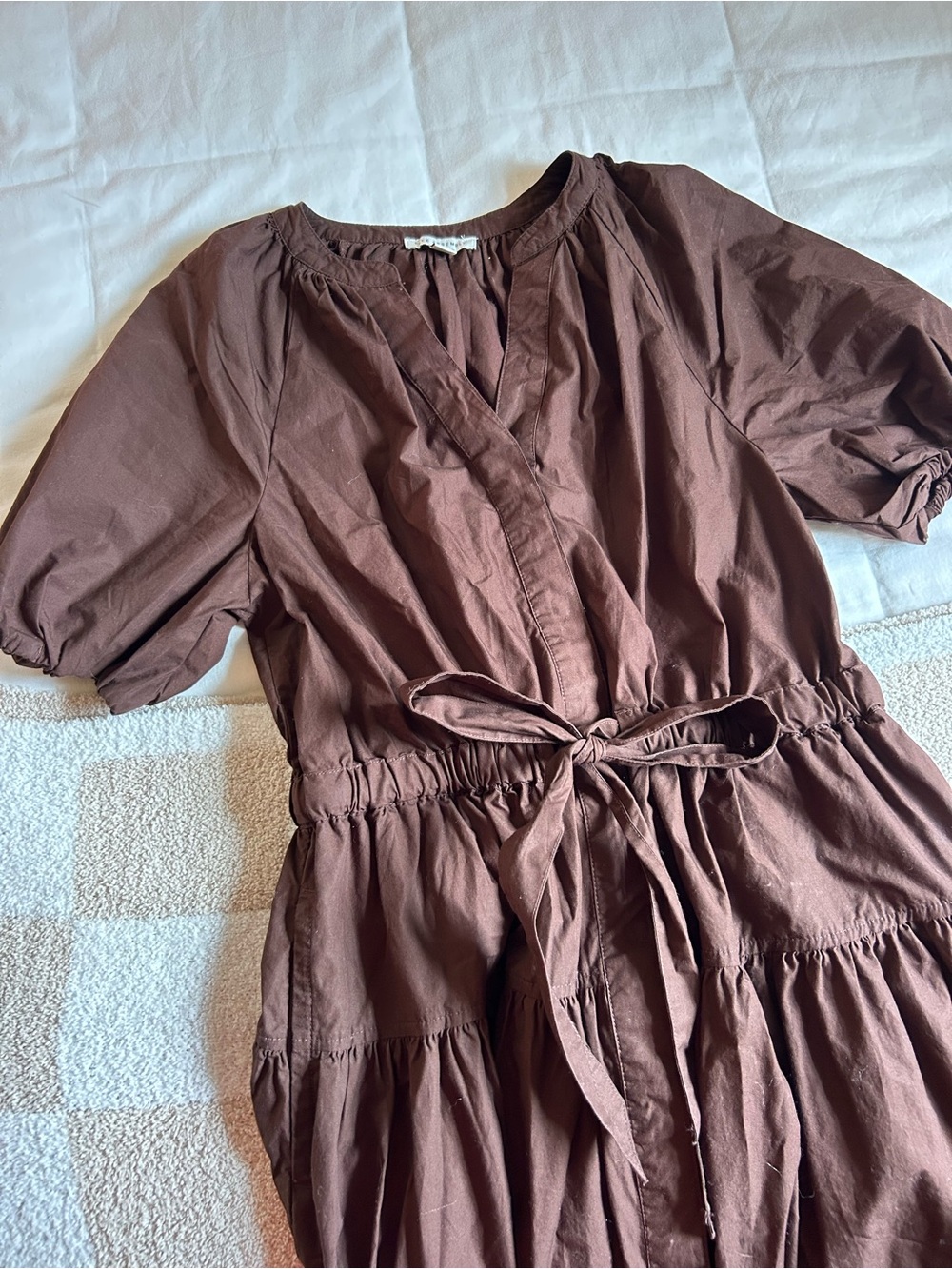 BROWN MIDI DRESS - Picture 4 of 8